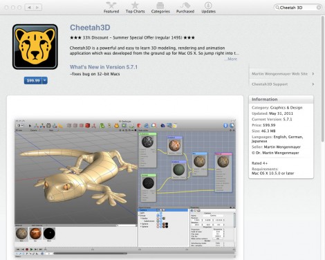 05_app_cheetah_3d 排名前20位的Mac App Store應用程序平面設計師。