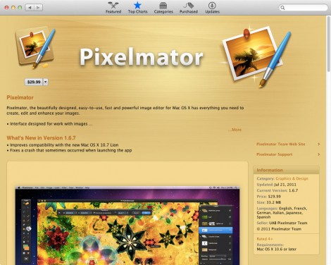 06_app_pixelmator 排名前20位的Mac App Store應用程序平面設計師。